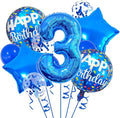 3rd Birthday Large Foil Balloons Blue， Balloon Decorations by Unknown