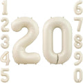 Cream Number 20 Balloon 40 Inch, Foil Numeral by Unknown