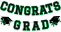 Congrats Grad Banner Graduation Party Banner Decoration Hanging Garland High by Unknown