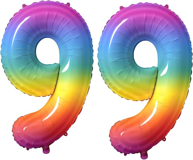 Number 99 Balloons for 99th Birthday Party Decorations, 0-100 Large No.99 by Joycard