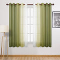 DWCN Ombre Faux Linen Sheer Curtains by DWCN