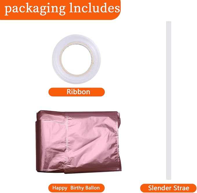 PIGETALE Pink Happy Birthday Banner, 16 Inch 3D Aluminum Foil Inflatable - Image 5