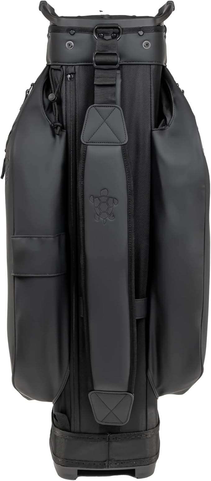 KRADUL - LUX Cart Bag – Lightweight Vegan Leather Golf Cart Bag with Waterproof Pockets, Organized Club Dividers & Cart Strap Tunnel