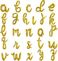 TONIFUL Cursive Gold Letter Balloon 2 Set 16Inch A-Z Custom Alphabet Banner | by TONIFUL