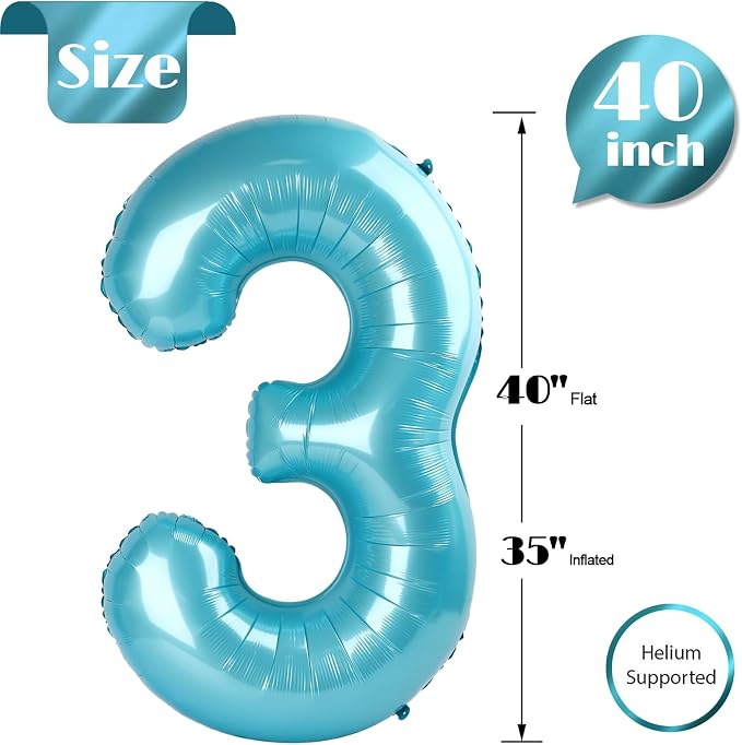 Pastel Blue 3 Balloon - Image 5