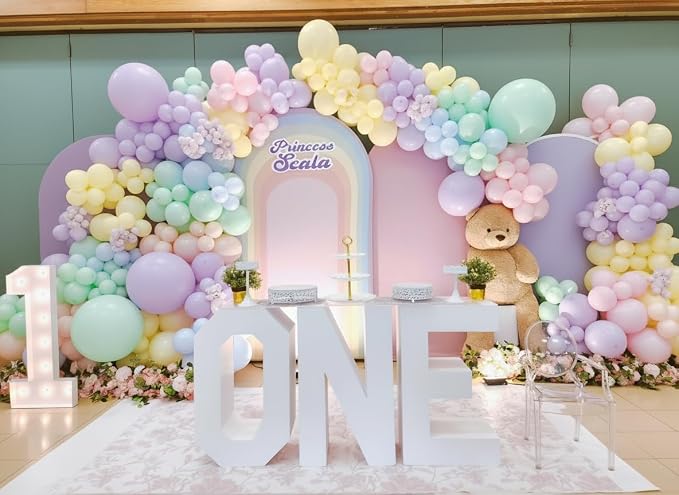 453Pcs Pastel Balloon Arch Kit, 7 Macaron Assorted Colors Balloon Garland Kit - Image 4