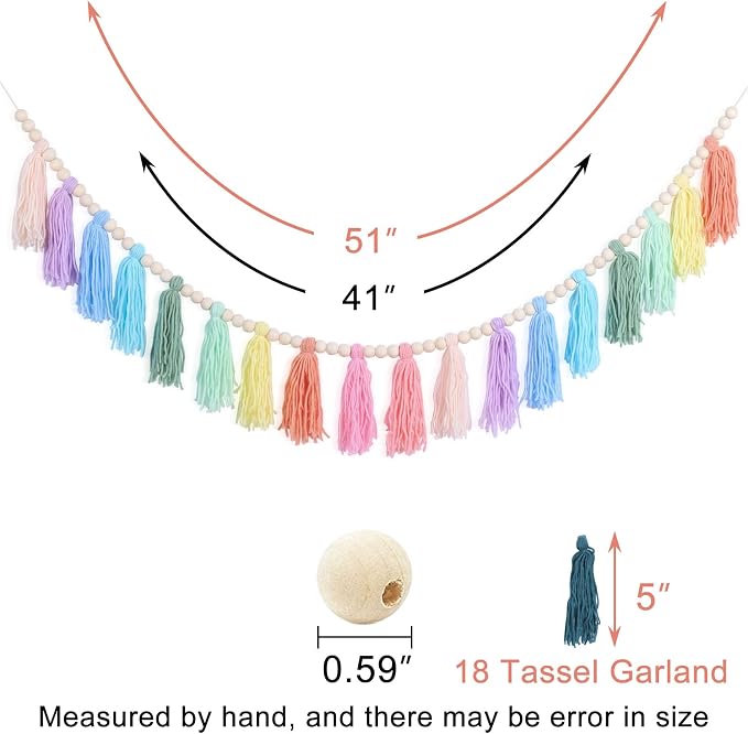 Boho Tassel Garland, Boho Tassel Garland Party Decor - Image 2