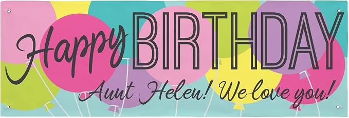 Let's Make Memories Personalized Happy Birthday Banner by LetsMakeMemories