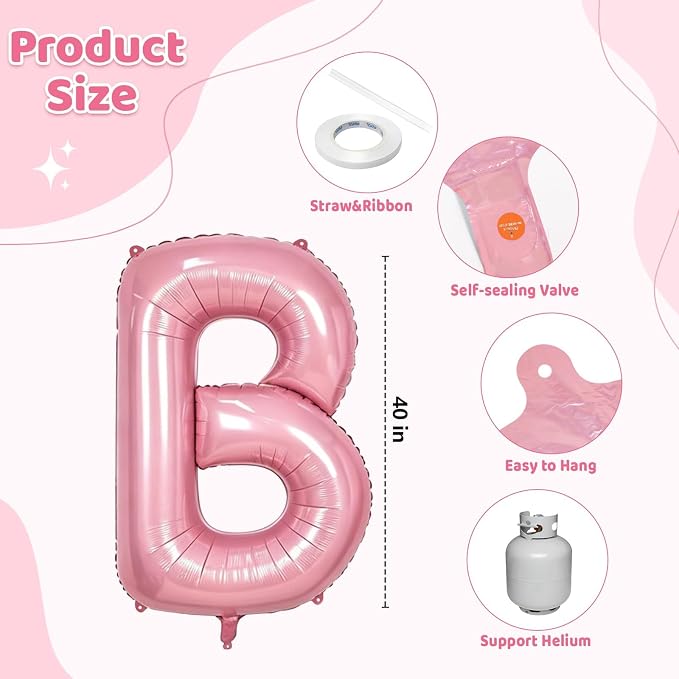 BRIDE Balloons Bachelorette, 40 Inch, Foil Mylar, Helium-fillable, - Image 2
