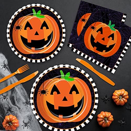 Pumpkin Halloween Plates and Napkins Party Decorations Supplies - Image 7