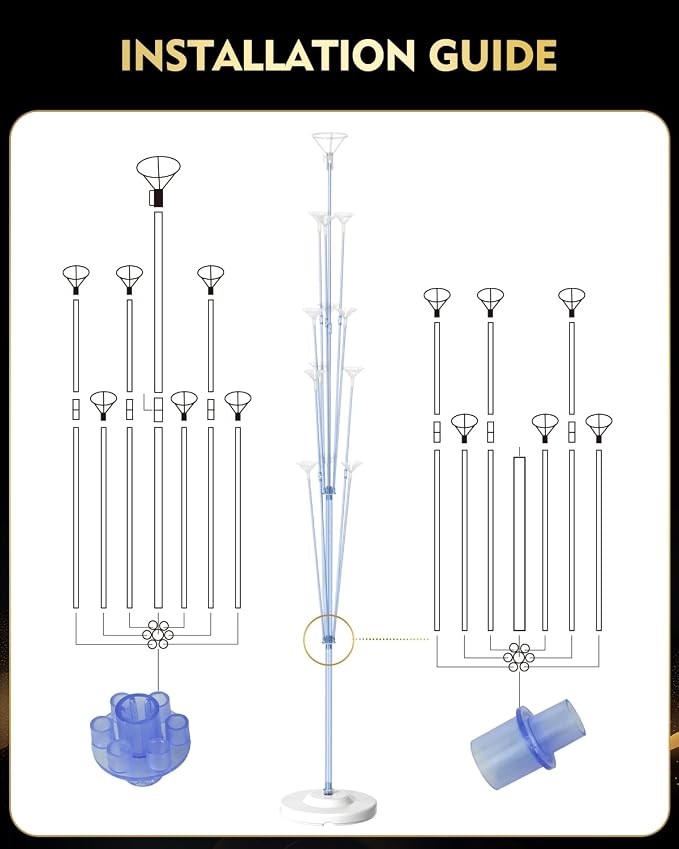 Pro Series Balloon Column Kit Set of 2, 5ft Floor Balloon Tower - Image 5