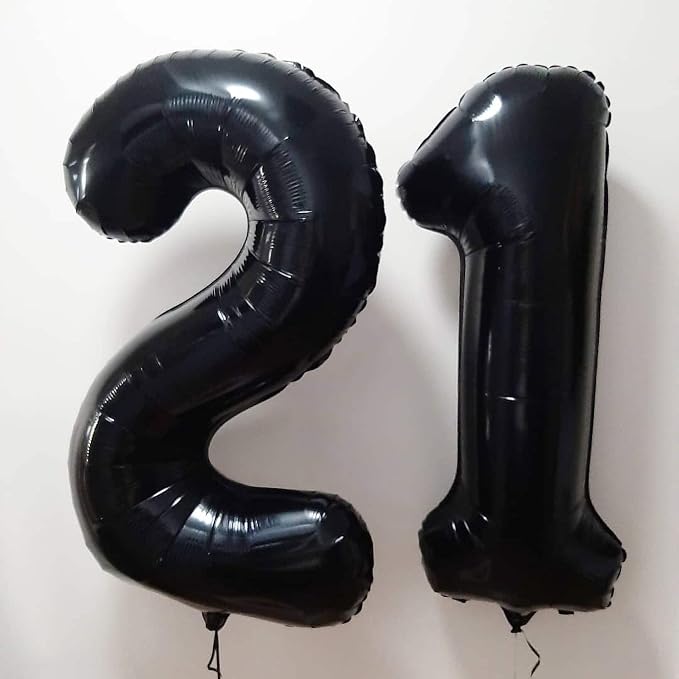 40 Inch Black 19 Balloons Giant Number 19 Balloons Black 19 Birthday Balloons - Image 5