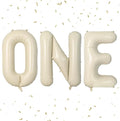 Biapian 40 Inch One Letter Balloons, Big Cream ONE Foil Balloons by BIAPIAN