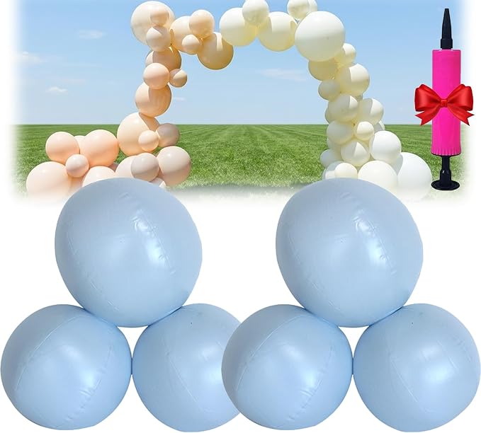 Reusable Inflatable Balloon Garland Arch Kit, 18ft 3/7 PCS Linked Pvc Balloons by Unknown