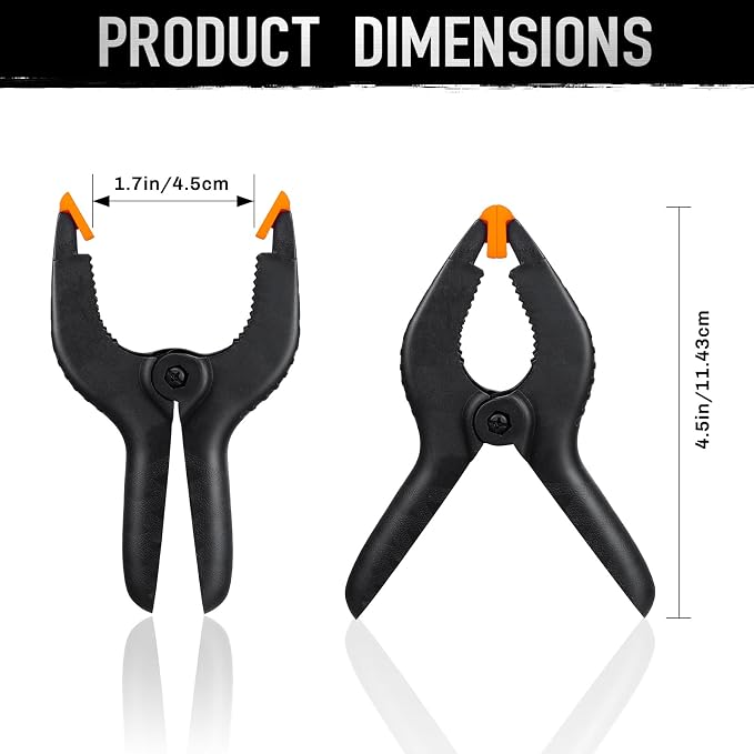 4.5 Inch Spring Clamps for Balloon Arch, 10 Pack Backdrop Clips Heavy Duty | - Image 2