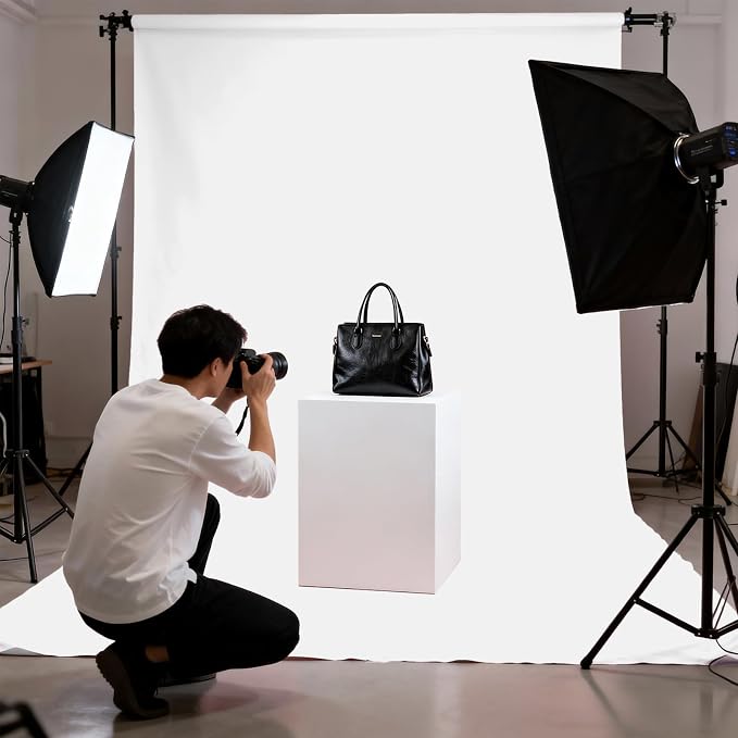 White Photography Backdrop for Photoshoot, Fabric 8x10ft | Polyester Studio - Image 4