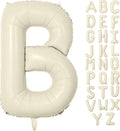 Letter Balloon 40Inch Cream White Big Alphabet Balloons Letter B | Giant Foil by YUNSHANGMO