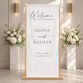 Personalized Fabric Wedding Welcome Sign, Linen Wedding Welcome Sign Cotton by Custom