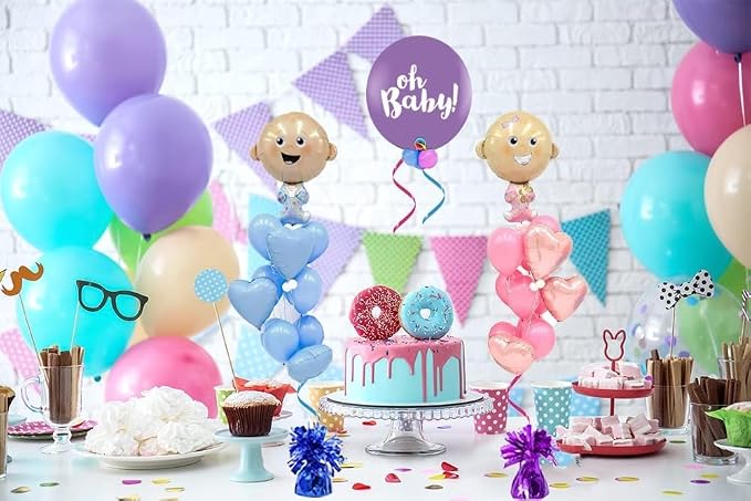 Chochkees 6-Count Silver Metallic Balloon Weights, Birthday Party Favors - Image 7