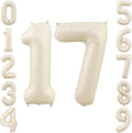 40" Beige Foil Number 17 Balloon by TNCDJKPA
