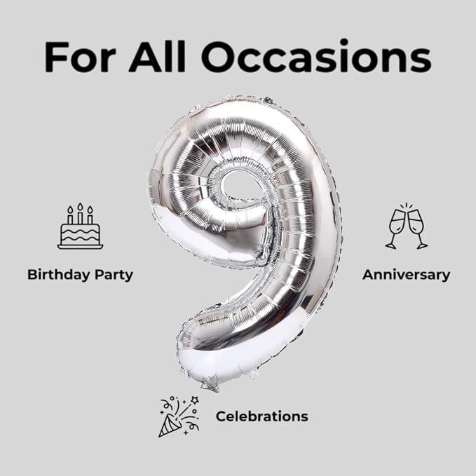 YPSelected 32 Inch Large Foil Helium Number Balloon Birthday Wedding Party 0-9 - Image 4