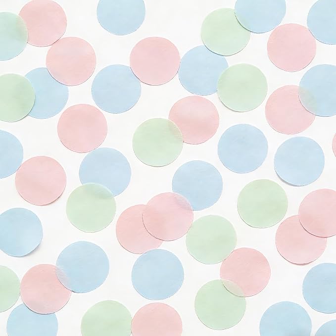 Pastel Blue Pastel Pink Pastel Green Confetti Balloons 25 Pcs, 12 Inch Clear - Image 4