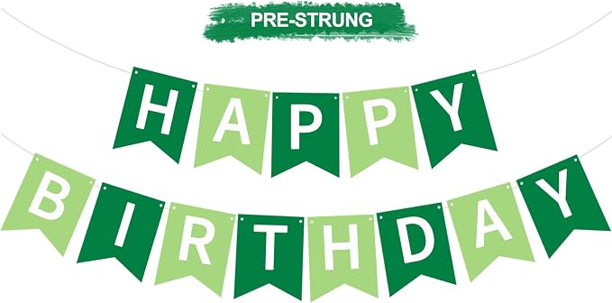 Happy Birthday Banner Pre-Strung Birthday Decorations Birthday Party Backdrop by RICHHHA