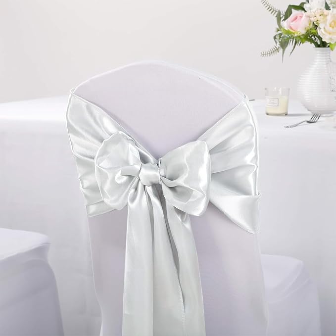 15-Pack Satin Table Runner Silver 12 x 108 inches Long, Table Runners - Image 7