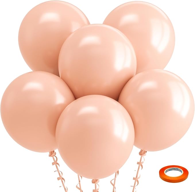Bezente Pastel Orange Balloons 18 Inch 30 Pack Latex Large Thick | Orange by Bezente