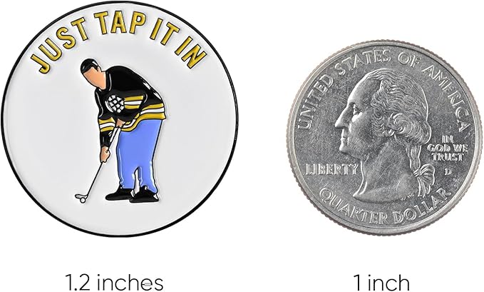 ZEETY Funny Golf Ball Marker with Magnetic Hat Clip – Golf Accessories for Men and Women, Great Golf Gift for Players with Attitude