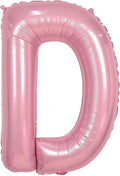 Pink Letter D Balloons, D Balloon 40 Inch Foil Helium D Balloon Letter | Pink D by BBPOOL