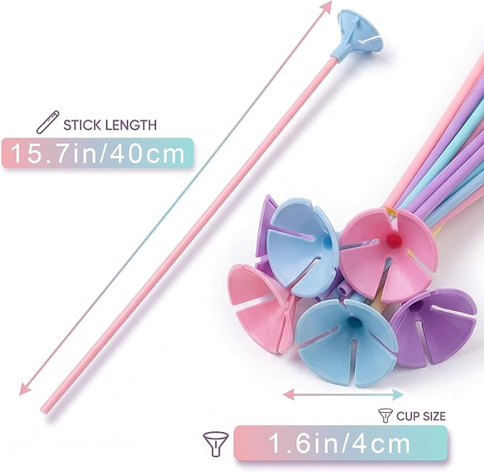 Chedin 20 Pcs Balloon Sticks - Image 2