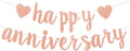 Pre-Strung Happy Anniversary Banner Bunting Hanging Sign Garland by Unknown