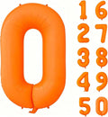 Fluorescent Orange Number Balloon 40 inch Giant Foil Helium Balloons Orange by Yeodong