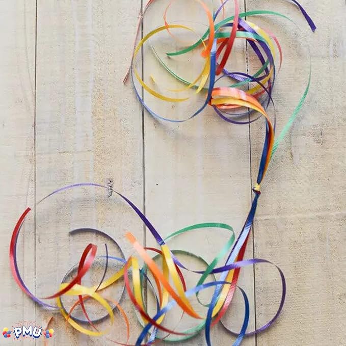 PMU 500 Yards x 3/16in Silver Crimped Curling Ribbon String - Image 7