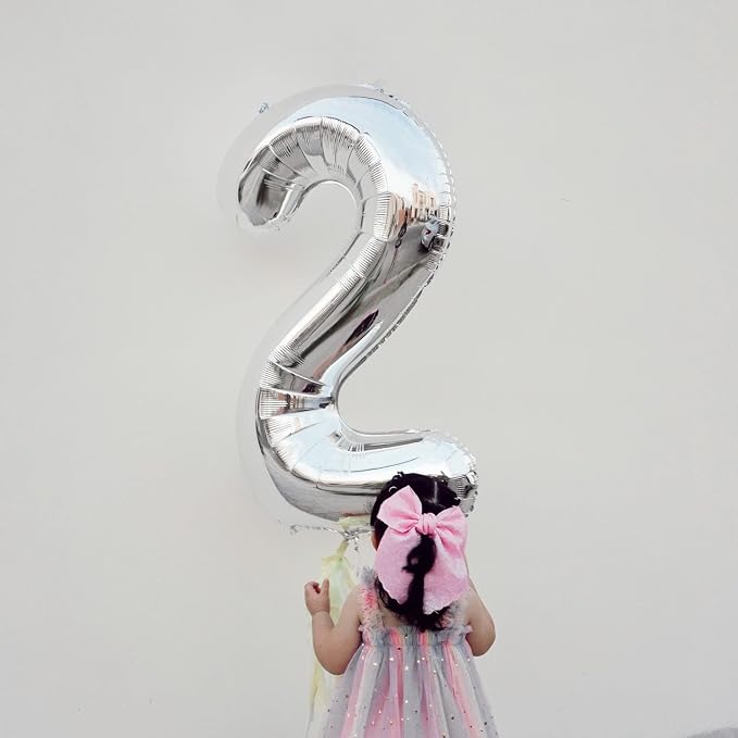 Sliver Number 0 Balloon 40 Inch - Image 2