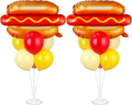 Hot Dog Party Balloons Stand Kit 2 Sets by Naozinebi