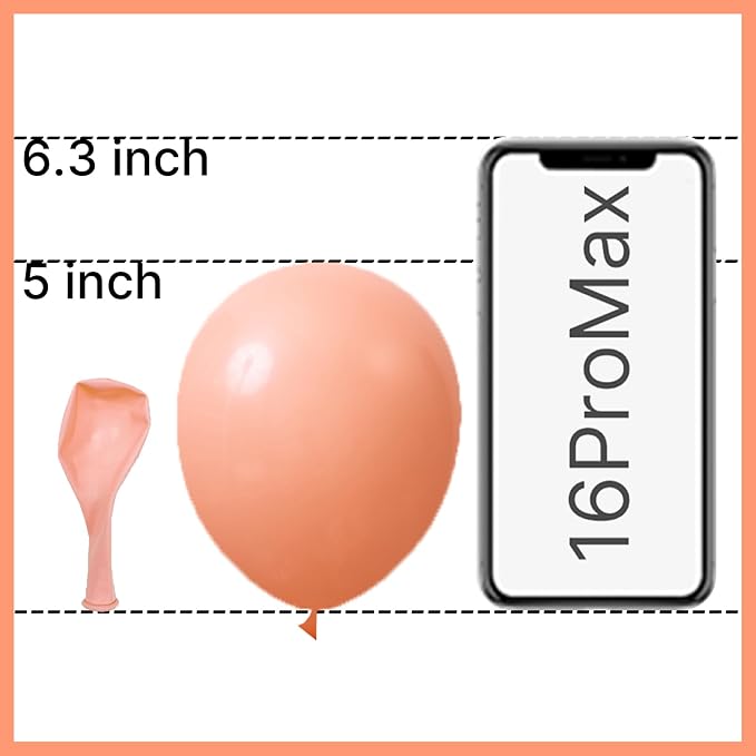 PartyWoo Peach Balloons 50pcs Pastel Light Orange Color 5 Inch | Balloons - Image 2