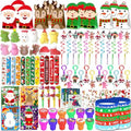 316Pcs Christmas Party Favors, Birthday Party Supplies Decor, Goodie Bag Stuffers, Advent Calendar Pinata Fillers, Treasure Box, Classroom Rewards Prize, Stocking Stuffers for Kids (Christmas) by ONBKYGF