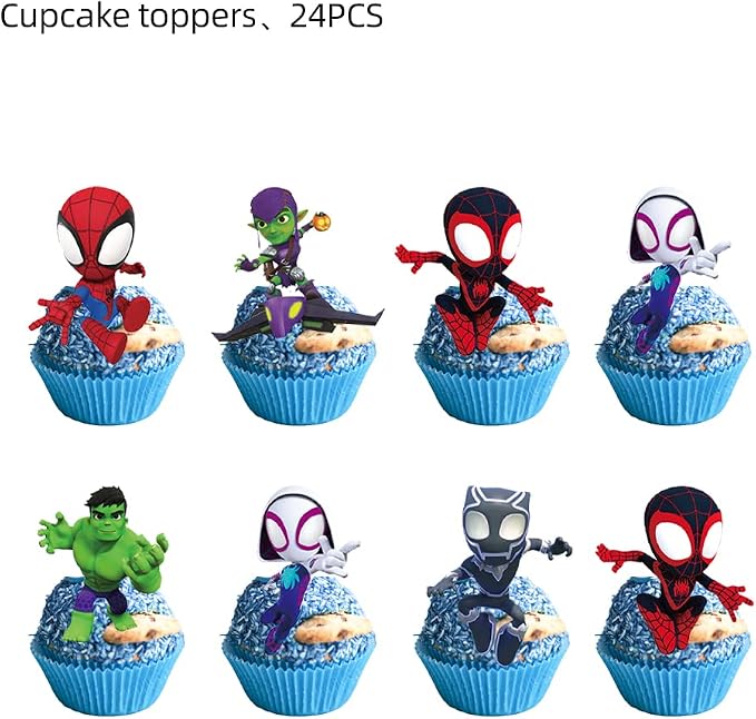 25PCS Cake Toppers Cupcake Toppers Cake Decorations Birthday Party Supplies - Image 3