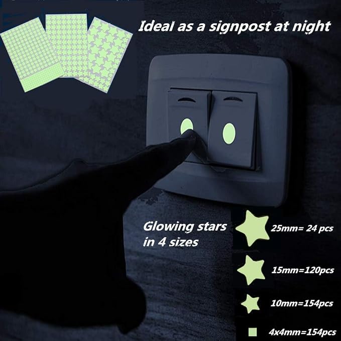 Glow in The Dark Stars Wall Stickers, Ceiling Star, Glowing Stars - Image 4