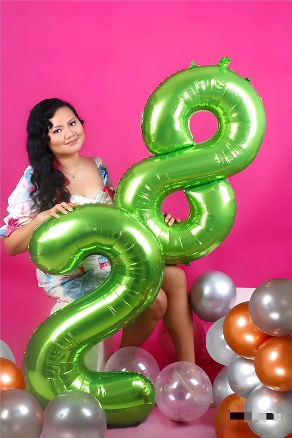 Light Green Number 8 Balloon 40 inch, Birthday Party Balloons Decorations | - Image 4