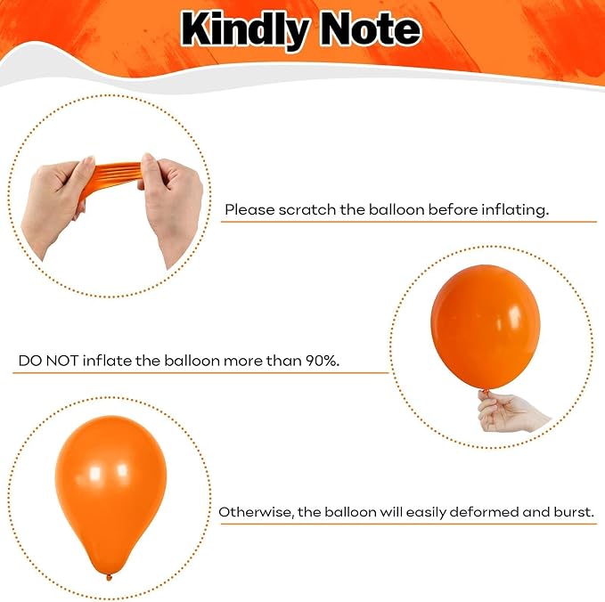 Black Orange Balloons 12 Inch Black Orange Silver Confetti Balloons Halloween - Image 3