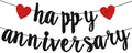 Pre-Strung Happy Anniversary Banner Bunting Hanging Sign Garland by Unknown