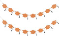 Graduation Decorations Class of 2026 Orange Graduation Cap Banner by Blopee