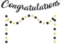 Black Congratulations Banner Sign Prestrung Congrats Banner Garland by Blopee