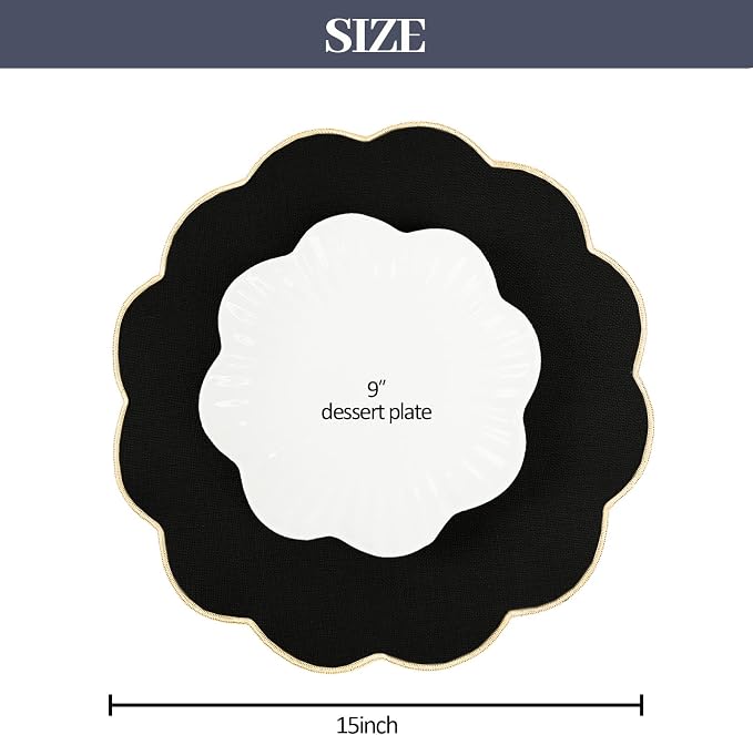 AHHFSMEI Round Faux Linen Placemats Set of 8 Heat Resistant Non-Slip Stain - Image 2