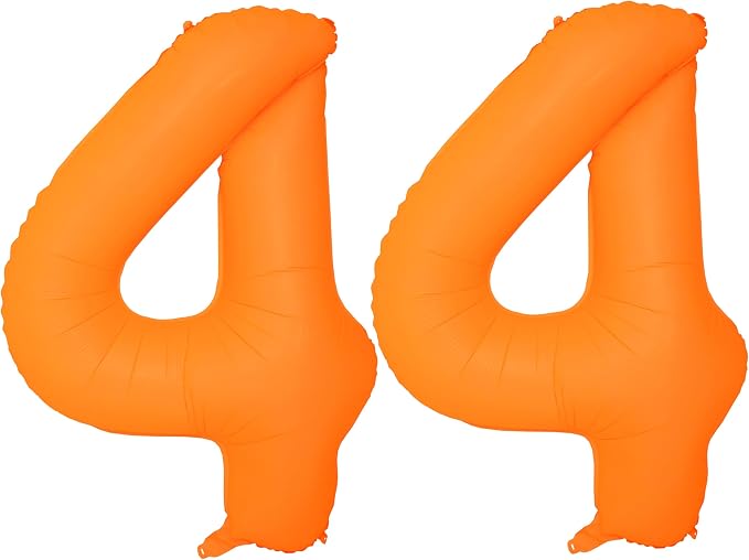 Orange Birthday Number 44 Balloon 40IN Fluorescent Orange 44 Balloon | by YOIOZAIZAI