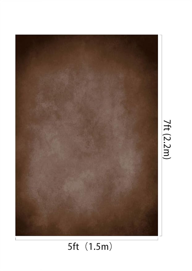Kate 5x7ft Brown Portrait Backdrops Vintage Brown Backgrounds - Image 2