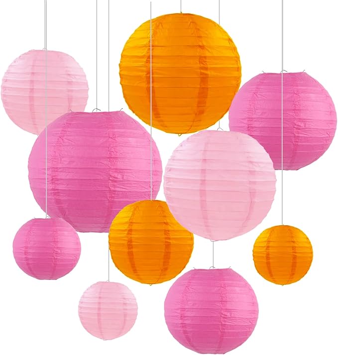 ZOOYOO 10Pcs Paper Lanterns, Graduation, Baby Shower, Mother's Day, Fall Garden by ZOOYOO